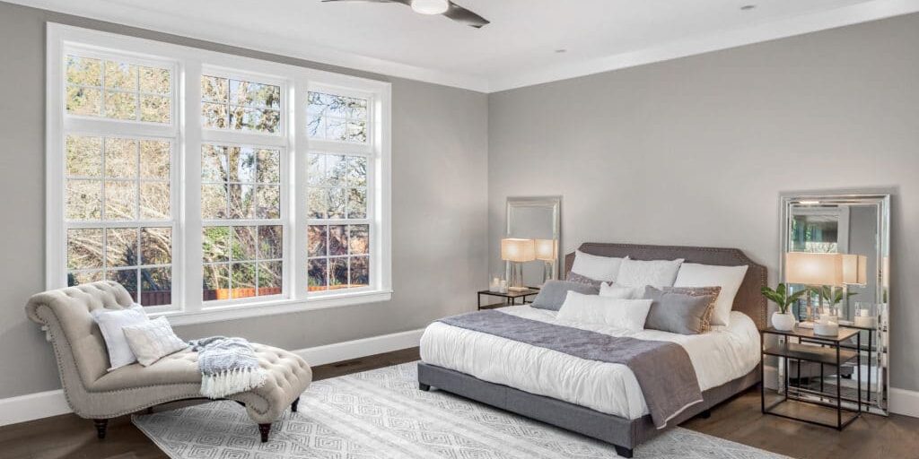 Bedroom in new luxury home